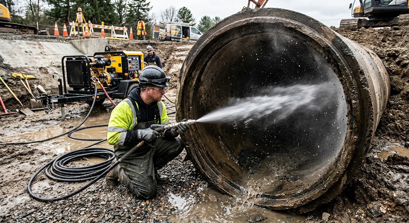 Hydrocurage haute pression pour débouchage de canalisation à Vigneux-sur-Seine