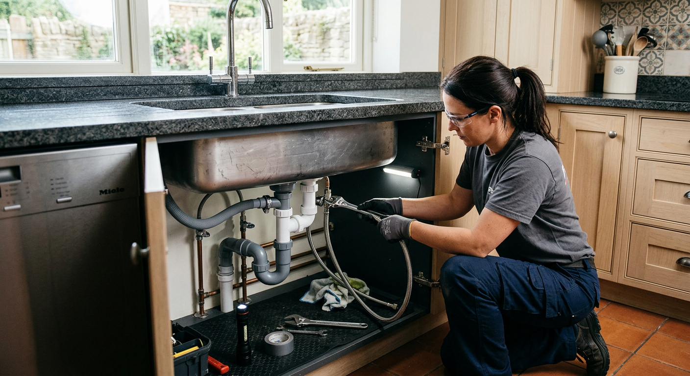 Installation plomberie cuisine avec pose d'évier à Vigneux-sur-Seine