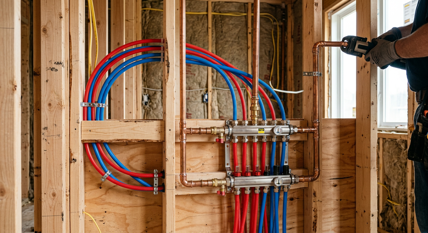 Création de réseau plomberie en cuivre et PER à Vigneux-sur-Seine 91